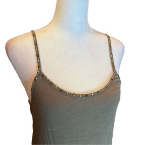 AMERICAN EAGLE OUTFITTERS Sexy Brown Tank Top w/ Bling Trim Size M
